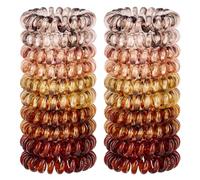 JessLab Élastiques Spirale Cheveux, 20Pcs Sans Pli et Sans Dommage, pour Queues de Cheval Cordon Téléphonique et Bracelet, Accessoire pour Cheveux Filles/Femmes Cadeau