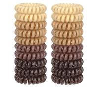 JessLab Élastiques Spirale Cheveux, 20Pcs Sans Pli et Sans Dommage, pour Queues de Cheval Cordon Téléphonique et Bracelet, Accessoire pour Cheveux Filles/Femmes Cadeau