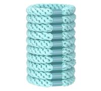 JessLab Ensemble de 10 élastiques pour Cheveux, Doux et élastiques sans Dommage pour Femmes Attaches pour Queue de Cheval Extensibles Accessoire pour Filles Femmes et Dames, Bleu Clair