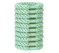 JessLab Ensemble de 10 élastiques pour Cheveux, Doux et élastiques sans Dommage pour Femmes Attaches pour Queue de Cheval Extensibles Accessoire pour Filles Femmes et Dames, Vert Clair