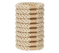 JessLab Ensemble de 10 élastiques pour Cheveux, Doux et élastiques sans Dommage pour Femmes Attaches pour Queue de Cheval Extensibles Accessoire pour Filles Femmes et Dames, Beige