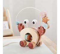 Jessruly Montessori Jouet sensoriel en bois avec roue rotative et labyrinthe de perles pour développement précoce