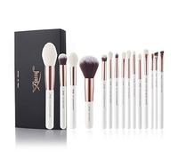 Jessup Brand 15Pcs Pearl White-Rose Gold Professional Makeup Brushes Set Make up Brush Tools kit Foundation Powder Definer Shader