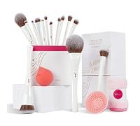 Jessup Coffret Cadeau Pinceaux avec Éponge Nettoyant et Serviette T333 | Poils Vegan Ultra-Doux, Estompage Lisse, Sans Chute de Poils, Pinceaux Précis, Débutants, Idéal Passionnés de Maquillage