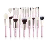 Jessup - Ensemble 25 pinceaux de maquillage professionnels, poils synthétiques, rose