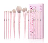 Jessup-Ensemble De Pinceaux De Maquillage Roses,14 Pièces,Premium,Vegan,Fond De Teint,Blush,Fard À Barrage,Poudre,Mélange,T495 - Type T495(14pcs)