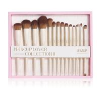 Jessup Lot de 14 Pinceaux Maquillages Qualité Supérieure Dans Coffret Cadeau Pinceaux pour Fond de Teint,Poudre,Fard à Joues,Contour,Fard à Paupières,Eye-liner,Coffret Cadeau pour Femme,T329-G