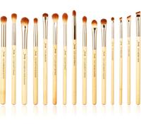 Jessup Lot De 15 Pinceaux Maquillages Yeux Professionnel En Bambou, Avec Pinceau Pour Ombre À Paupières, Pinceau Eyeliner, Pinceau Estompeur, Pinceau De Définition, Pinceau Correcteur T137