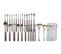 Jessup Lot de 25 Pinceau Maquillage Professionnels et 7pcs Pinceaux Maquillages Double Embout avec Pochette
