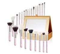 Jessup Lot de 25 pinceaux de maquillage professionnels pour fard à paupières, poudre, fond de teint, blush, anti-cernes avec boîte de rangement pour cosmétiques, Blushing Bride T295