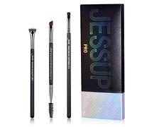 Jessup Lot de Pinceaux Maquillage Professionnels pour Sourcils,Sculpture de PréCision,Pinceaux à Bobine à Angle Plat, Poils Synthétiques Sans Cruauté Envers les Animaux 3 Pièces,T326