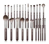 Jessup Pinceaux Maquillage Lot de 25 Pinceau Maquillage Professionnels pour Fond de Teint,Fard à Paupières,Poudre,Mélange,Anti-cernes,Fard à Joues,Contour,Eyeliner,Sourcils Pinceaux,Marron T511