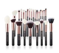 Jessup Pinceaux Maquillages 25pcs Ensemble Picneau à Maquillage Professionnel Pinceau Teint,Poudre,Fard à Paupières,Eye-Liner,Correcteur Pinceaux Kit Synthétiques Naturelles Noir/Or Rose T155
