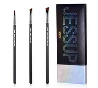 Jessup Set 3 Pinceaux Eyeliner Biseautés pour Eye-Liner Précis T345 | Fibres Synthétiques Pro Ultra-Fines, Lignes Nettes, Liquide & Crème, Gel Liner & Aile Eyeliner, Définition Cat-Eye