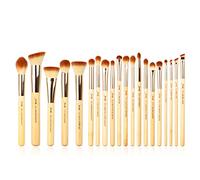Jessup Set de pinceaux de maquillage en bambou pinceaux maquillages professionnel fond de teint Blush correcteur définisseur fard à paupières poudre pinceau 20 pièces T145