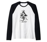 Jester Or Fool Playing a Luth Antique Comedy Manche Raglan
