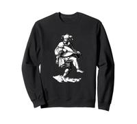 Jester Or Fool Playing a Luth Antique Comedy Sweatshirt