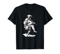 Jester Or Fool Playing a Luth Antique Comedy T-Shirt