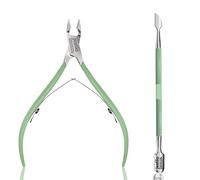 Jestilo Ensemble d'outils pour enlever les cuticules avec coupe-cuticules et repousse-cuticules - Pince à cuticules professionnelle en acier inoxydable et repousse-ongles pour salon et niveau