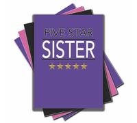 Jesting Jackass Carte d'anniversaire amusante pour sœur 5 étoiles pour sœur - Carte d'anniversaire pour sœur - Carte de vœux pour sœur - Carte de vœux 5 étoiles - Inscription Love You Sis C968