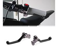 JESTOP Ensemble levier d'embrayage et de frein pour moto tout-terrain, pivot réglable pour Sur Ron Light Bee Segway X260 X160, 6061 Billet pliable gauche et droite (noir)