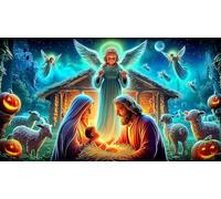 Jésus 1000 pièces Jeu Stimulant Puzzle pour Adultes Papier recyclé Jeu Familial Amusant & Stimulant Idée Cadeau Parfaite 38x26cm/1000pcs