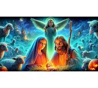 Jésus 1000 pièces Papier recyclé Puzzle Jeu Jeu Familial Amusant & Stimulant pour Adultes Décoration Murale et Cadeaux 38x52cm/1000pcs