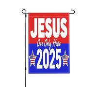 Jésus 2025 Notre Seul Espoir Jésus 2025 Pâques Christianisme Drapeaux Durable Drapeaux De Jardin Suspendre Bannière Pour Événement Vacances Toutes Les Saisons 30X45cm