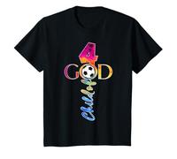 Jésus 4 Ans Enfant de Dieu Football 4e Anniversaire T-Shirt