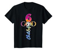 Jésus 6 Ans Enfant de Dieu Football 6ème Anniversaire T-Shirt