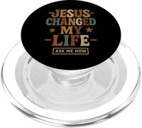 Jésus a changé ma Vie, Demande-Moi Comment - Vintage Christian PopSockets PopGrip pour MagSafe