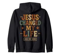 Jésus a changé ma Vie, Demande-Moi Comment - Vintage Christian Sweat à Capuche