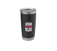Jésus a changé ma vie ! Demandez-moi comment ! Christian Jésus Gobelet isotherme en acier inoxydable double paroi