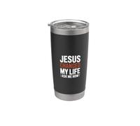 Jésus a changé ma vie Demandez-moi comment Faith Art Gobelet isotherme en acier inoxydable double paroi