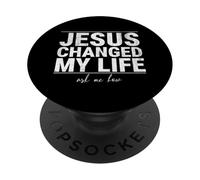 Jésus a changé ma Vie Demandez-Moi Comment la Foi en Christ est Une Source d'inspiration PopSockets PopGrip Adhésif