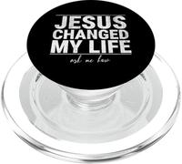 Jésus a changé ma Vie Demandez-Moi Comment la Foi en Christ est Une Source d'inspiration PopSockets PopGrip pour MagSafe