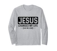 Jésus a changé ma Vie Demandez-Moi Comment Le Pasteur a Fait la Foi chrétienne Manche Longue