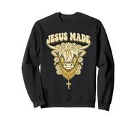 Jésus a créé Une Vache des Highlands, Une Marguerite chrétienne, Une Foi Florale Sweatshirt