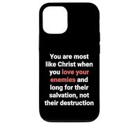 Jésus a Dit : « Aimez Vos Ennemis, Soyez comme Le Christ » (Luc 6, 27) Coque pour iPhone 12/12 Pro