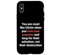 Jésus a Dit : « Aimez Vos Ennemis, Soyez comme Le Christ » (Luc 6, 27) Coque pour iPhone X/XS