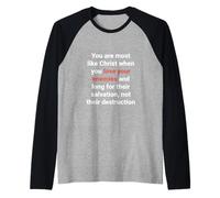 Jésus a Dit : « Aimez Vos Ennemis, Soyez comme Le Christ » (Luc 6, 27) Manche Raglan