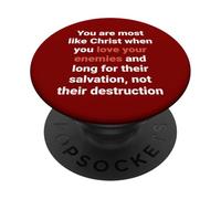 Jésus a Dit : « Aimez Vos Ennemis, Soyez comme Le Christ » (Luc 6, 27) PopSockets PopGrip Adhésif