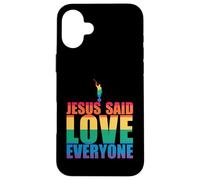 JÉSUS A Dit D'AIMER Tout Le Monde Angel Moroni Mormon LGBT Meme Coque pour iPhone 16 Plus