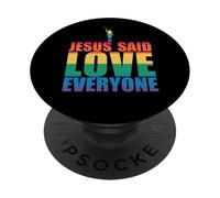 JÉSUS A Dit D'AIMER Tout Le Monde Angel Moroni Mormon LGBT Meme PopSockets PopGrip Adhésif