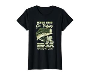Jésus a Dit d'aller à la pêche, Histoire du Poisson, Bible, pêche à l'achigan T-Shirt Graphique avec Valeur