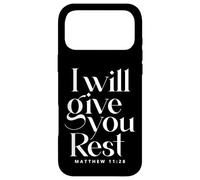 Jésus a Dit : « Je Te donnerai du Repos » (Matthieu, Verset biblique, chrétien) Coque pour iPhone 17 Pro Max