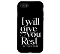 Jésus a Dit : « Je Te donnerai du Repos » (Matthieu, Verset biblique, chrétien) Coque pour iPhone SE (2020) / 7/8