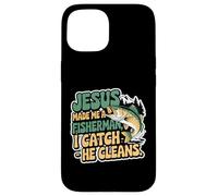 Jésus a Fait de Moi Un pêcheur, Je Le pêche, il nettoie Coque pour iPhone 15