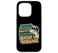 Jésus a Fait de Moi Un pêcheur, Je Le pêche, il nettoie Coque pour iPhone 15 Pro