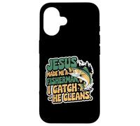 Jésus a Fait de Moi Un pêcheur, Je Le pêche, il nettoie Coque pour iPhone 16